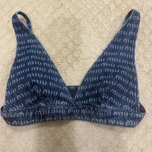 Miu Miu Denim Blue Bralette
